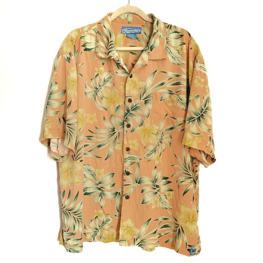 Bermuda Bay Shirt XXL Silk Hawaiian Button Up